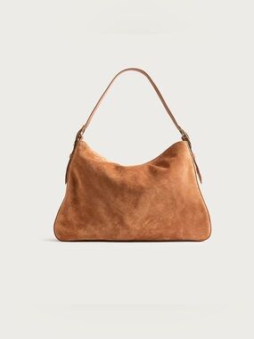 NEW J. Crew Berkeley Suede Shoulder Bag in Blonde Espresso CM933 $178